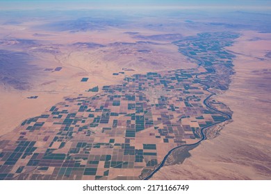 Aerial View Of East Riverside County At California