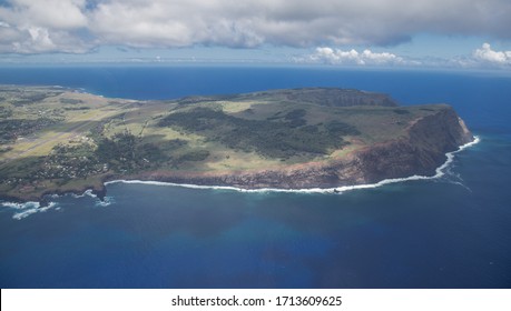 Aerial View Of Easter Island, Polynesia, Chile