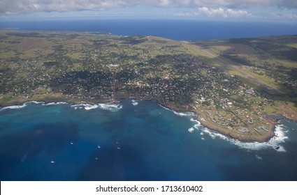 Aerial View Of Easter Island, Polynesia, Chile