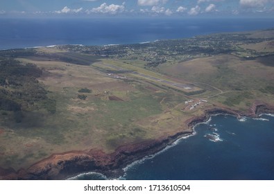 Aerial View Of Easter Island, Polynesia, Chile