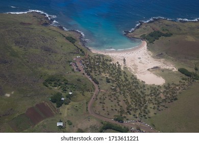 Aerial View Of Easter Island, Polynesia, Chile