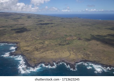 Aerial View Of Easter Island, Polynesia, Chile