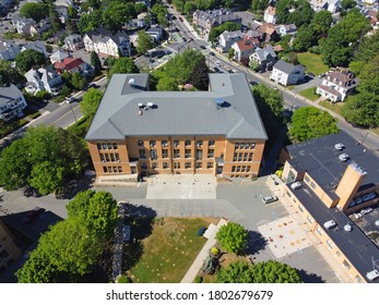 Aerial View Of Edward Sullivan Building In Salem State University In City Of Salem, Massachusetts MA, USA. 