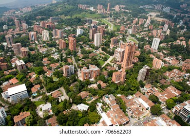 Aerial View Of El Poblado, Medellin, Colombia