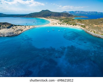 Aerial View Of Elafonisos Greece