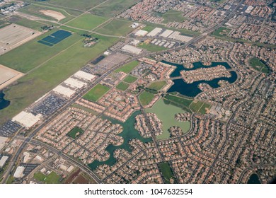 Aerial View Of The Elk Grove Area, Sacramento County, California