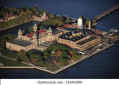 Aerial View Of Ellis Island  New York