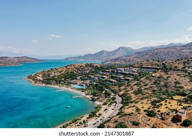 Aerial View Of Elounda - Crete, Greece.