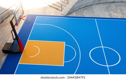 Aerial view of empty basketball court - Powered by Shutterstock