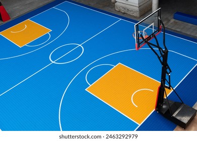 Aerial view of empty basketball court - Powered by Shutterstock