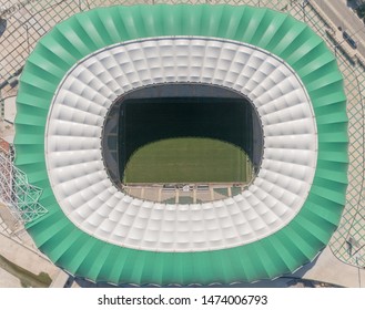 Aerial View Of An Empty Bursa Stadium In Turkey