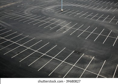 Aerial View Of An Empty Parking Lot