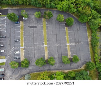 Aerial View Of Empty Parking Lot Outdoor