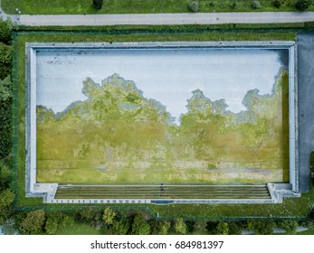 Aerial View Of Empty Pool