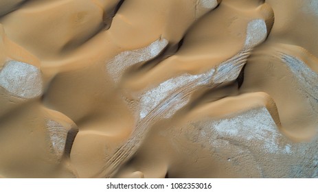 Aerial View From The Empty Quarter Desert In Liwa, Abu Dhabi