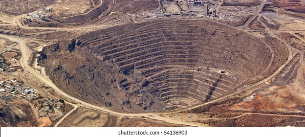 Aerial View Of Enormous Copper Mine At Palabora, South Africa