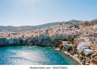 Aerial View Of Ermoupolis, Syros, Cyclades, Greece