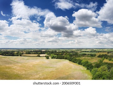 aerial view of the essex countryside near little baddow in esses england