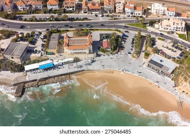 Aerial view of Estoril coastline near Lisbon in Portugal