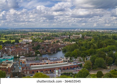 Aerial View Of Eton From Windsor Castle