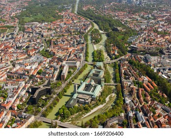 Aerial View of European Patent Organisation, Munich, Germany