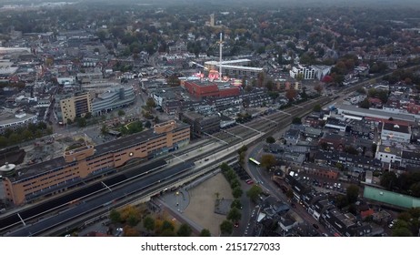 Aerial View Of Fair Showing Several Funfair Attractions