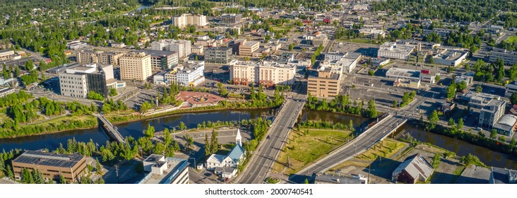 Aerial View Fairbanks Alaska Skyline During Stock Photo 2000740541 ...