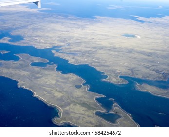 Aerial View Of The Falkland Islands