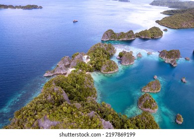 Aerial View Of Fam Islands, Raja Ampat Indonesia.