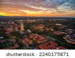 Aerial View of a famous private College in Palo Alto, California