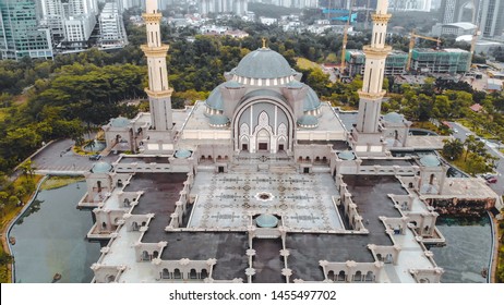 Aerial View Federal Territory Mosque Known Stock Photo 1455497702 ...