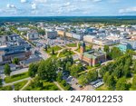 Aerial view of Finnish town Joensuu.