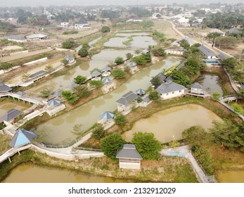 Aerial View Of A Fish Farm And Resort In Nigeria 