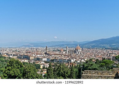 aerial view of florence from san miniato church