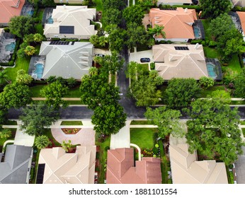 Aerial View Of Florida Suburb