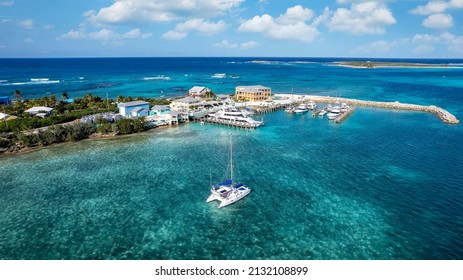 Aerial View Of The Flying Fish Marina, Next To Clarence Town, Long Island, Bahamas