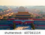 Aerial view of Forbidden City from Jingshan Park in Bejing, China