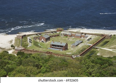 Aerial View Of Fort Clinch, Flordia.