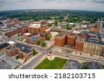 Aerial View of Fort Dodge, Iowa in Summer