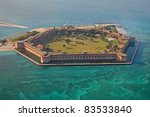 aerial view of Fort Jefferson in the Dry Tortugas National Park, Florida