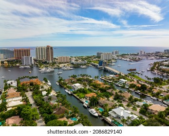 Aerial View Of Fort Lauderdale Beach FL