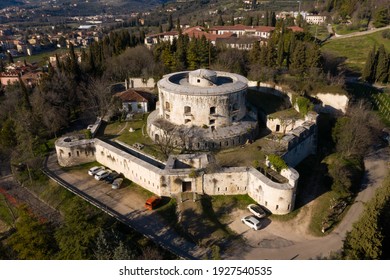 Aerial View Of Forte Sofia, A Fortress Built During The Austrian Empire In Verona, Italy