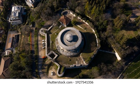 Aerial View Of Forte Sofia, A Fortress Built During The Austrian Empire In Verona, Italy