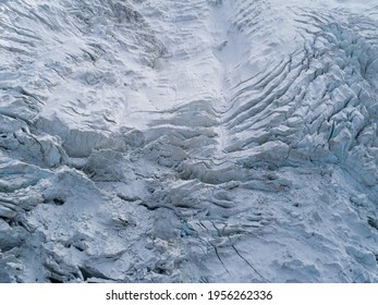 Aerial View Of Fossil Glacier In Tibet,China