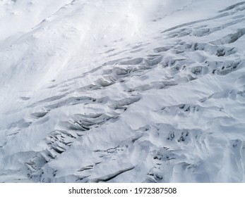 Aerial View Of Fossil Glacier In Tibet,China