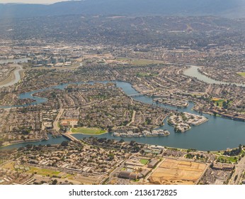 Aerial View Of The Foster City And Cityscape At California