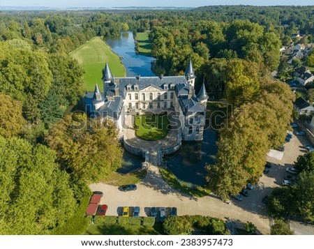 Aerial view , France, Hauts de France , Oise, Château Ermenonville