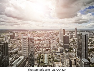 Aerial View Of Frankfurt Am Main, Germany