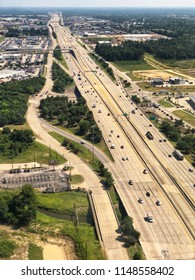 Aerial View of freeway in Houston Texas