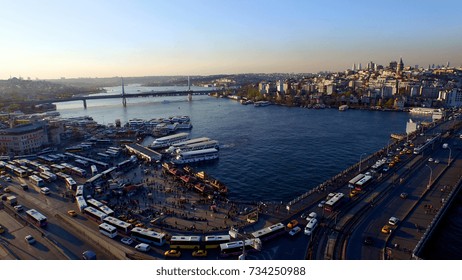 Aerial View Galata Bridge Golden Horn Stock Photo 734250988 | Shutterstock